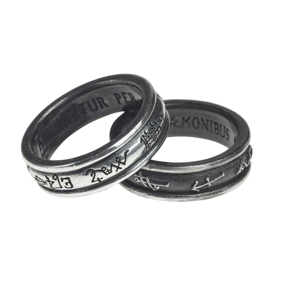 Alchemy - DEMON BLACK & ANGEL WHITE Bague - Couleur argent/Noir